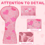 Pink Heart Driver Golf Headcover