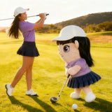 Purple Short Skirt Girl Driver Golf Head Cover