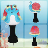 Pink Blue Small Snail Driver Golf Headcover