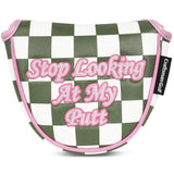 Green Pink Check Golf Mallet Putter Cover