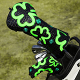 Fluorescent Lucky Clover Crocodile Leather Driver Cover