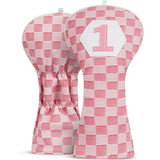 Pink Denim-Style Plaid Driver Golf Headcover