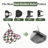Green Pink Check Golf Mallet Putter Cover
