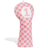 Pink Denim-Style Plaid Driver Golf Headcover