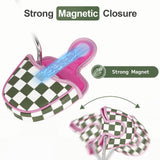 Green Pink Check Golf Mallet Putter Cover