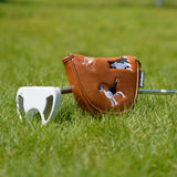 Cute Dogs Brown Putter Golf Head Cover