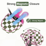 Green Pink Cherkerboard Mallet Putter Golf Head Covers