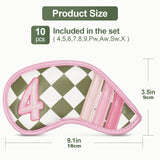 Pink Checkerboard Iron Golf Head Cover