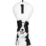 Border Collie Driver Golf Cover