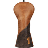 Two-Tone Vintage Wood Golf Headcover Set