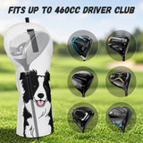 Border Collie Driver Golf Cover