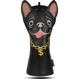 Black French Bulldog Driver Golf Head Covers