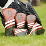 Brown& Black& White Golf Head Cover Set