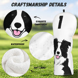 Border Collie Driver Golf Cover