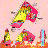 Rose Red TACO Printing and Patch Embroidery Golf Head Cover