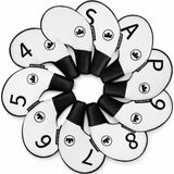 Black & White Colorblock Logo Iron Headcovers Set 10 pcs (4-9, P, A, S, Blank)