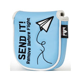 Paper Airplane Blue Square Mallet Putter Cover