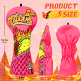 Rose Red TACO Printing and Patch Embroidery Golf Head Cover
