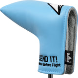 Paper Airplane Send It Blue Blade Putter Cover