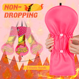 Rose Red TACO Printing and Patch Embroidery Golf Head Cover