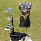 Black French Bulldog Driver Golf Head Covers