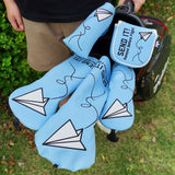 Paper Airplane Send It Blue Blade Putter Cover