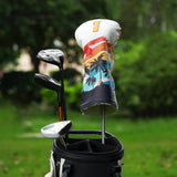 White PU Coconut Palm Driver Golf Headcover