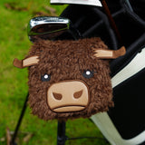 Brown Highland Cow Square Putter Golf Headcover