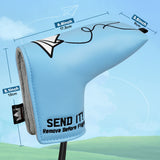 Paper Airplane Send It Blue Blade Putter Cover