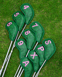Peach Textured Iron Headcovers Set 10 pcs（4–9, P, A, S, X）