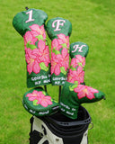 Azaleas Driver Dark Green Golf Head Cover Set