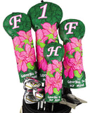 Azaleas Driver Dark Green Golf Head Cover Set