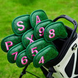 Peach Textured Iron Headcovers Set 10 pcs（4–9, P, A, S, X）