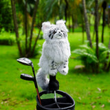 Realistic Maine Coon Cat Driver Plush Golf Headcover