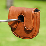 Brown Retro Mallet Putter Golf Head Covers
