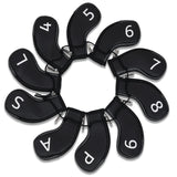 Black PU Printing Number Iron Cover 10PCS(4-9，P,A,S,L)