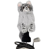 Realistic Maine Coon Cat Driver Plush Golf Headcover