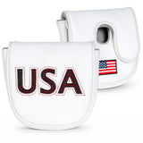 White USA Patch Putter Golf Headcover