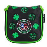 Black Leather Four-Leaf Clover Golf Headcover Set