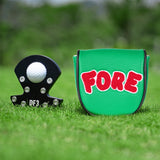 Green Fore Embroidery DF3 Mallet Putter Golf Cover