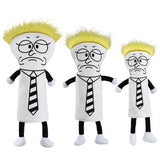 White Melancholy Boy Embroidered Wooden Head Cover Sets with Iron Seat