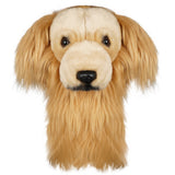 Realistic Golden Retriever Plush Driver Cover