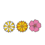 Peach Blossom Daisy Cap Clip with 25mm Golf Ball Marker