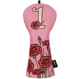 Pink Flower Driver Golf Headcover