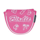 Peach PU leather BIRDIE Embroidery Driver Golf Head Cover