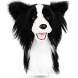 Black and White Collie Animal Golf Head Cover