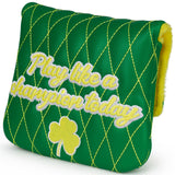 Green Mesh Embroidery Putter Golf Headcover