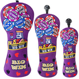 Purple Chips BIGWIN Embroidery Golf Headcover Sets