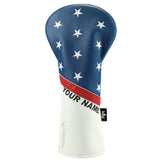 Custom Red Blue Stars Stripes Golf Wood Headcovers