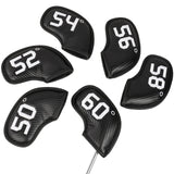 Black Straw Pattern PU White Digital Embroidery Iron Cover 6pcs